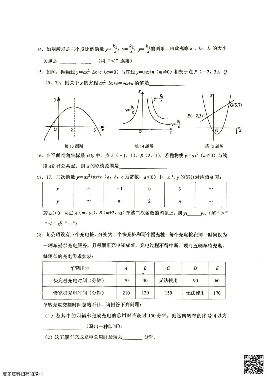 2026北京理工大附中初三10月月考数学试卷(含答案)-第2张图片-四季读书网 2026北京理工大附中初三10月月考数学试卷(含答案)-第2张图片-四季读书网