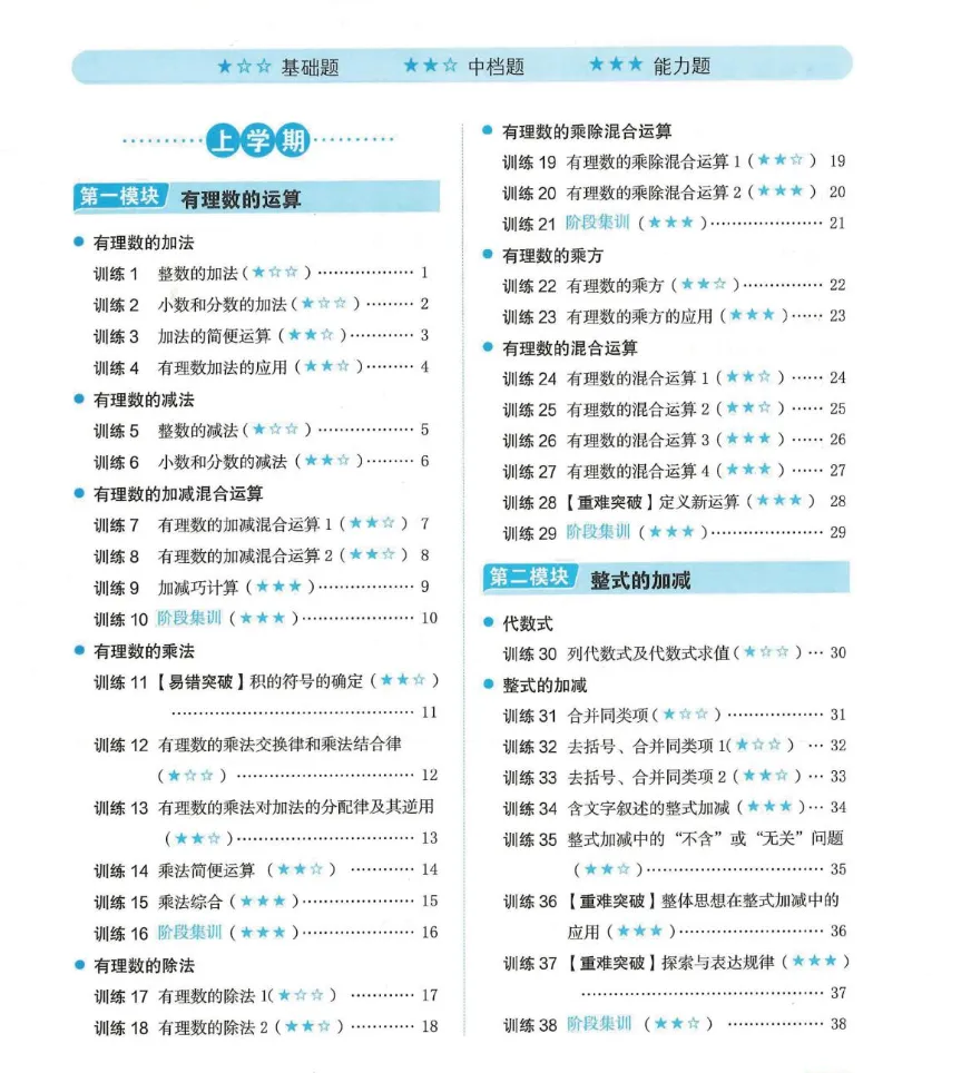 初一计算题|2027七年级数学上册北师版,计算专项同步练-第1张图片-四季读书网