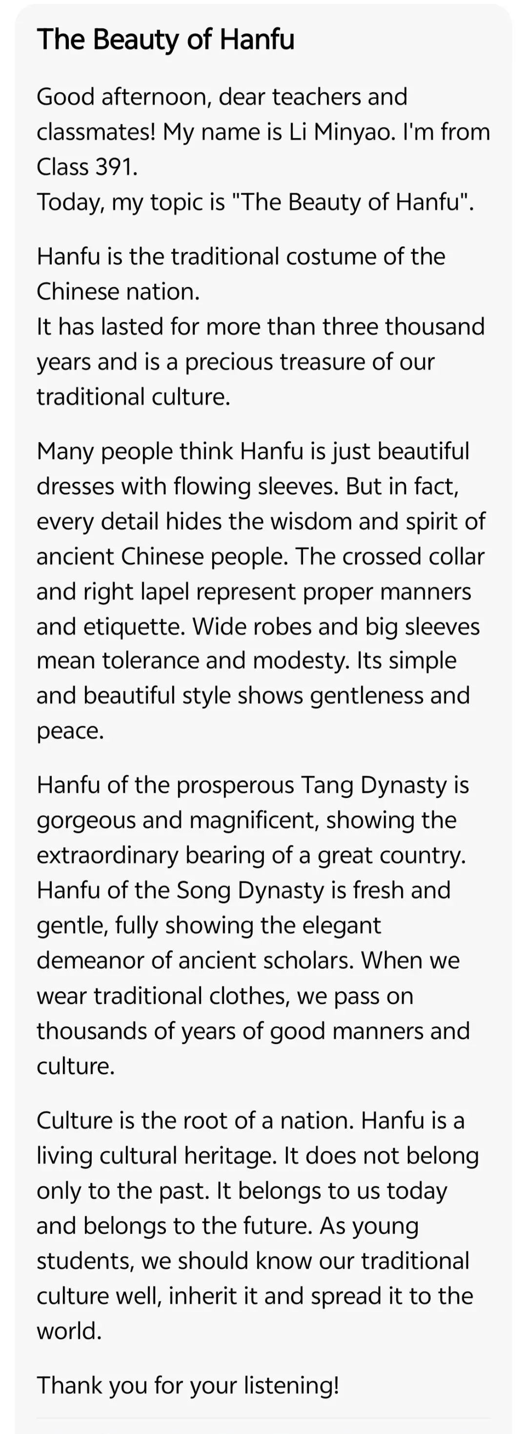 初一女儿一场英语演讲带给我的亲子觉察和转念-第2张图片-四季读书网 初一女儿一场英语演讲带给我的亲子觉察和转念-第2张图片-四季读书网