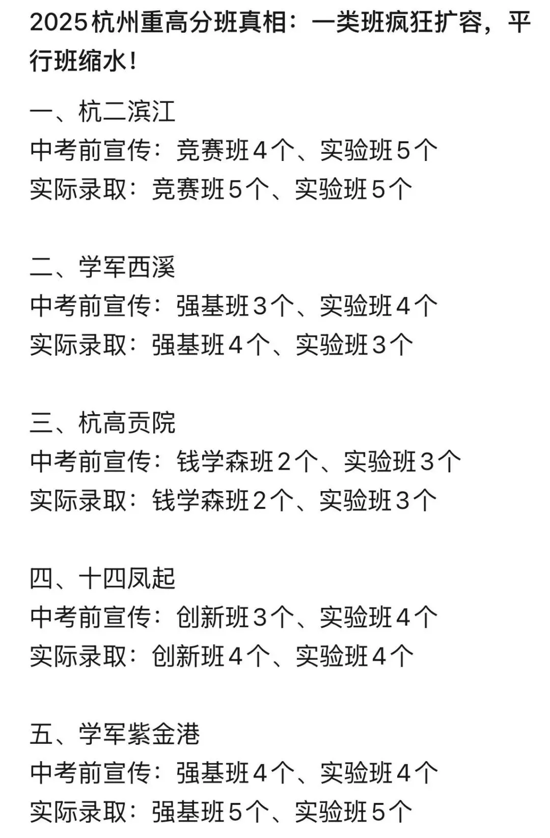 大规模签约、“注水”实验班正在退出杭州中考!明年中考,咋办?-第1张图片-四季读书网