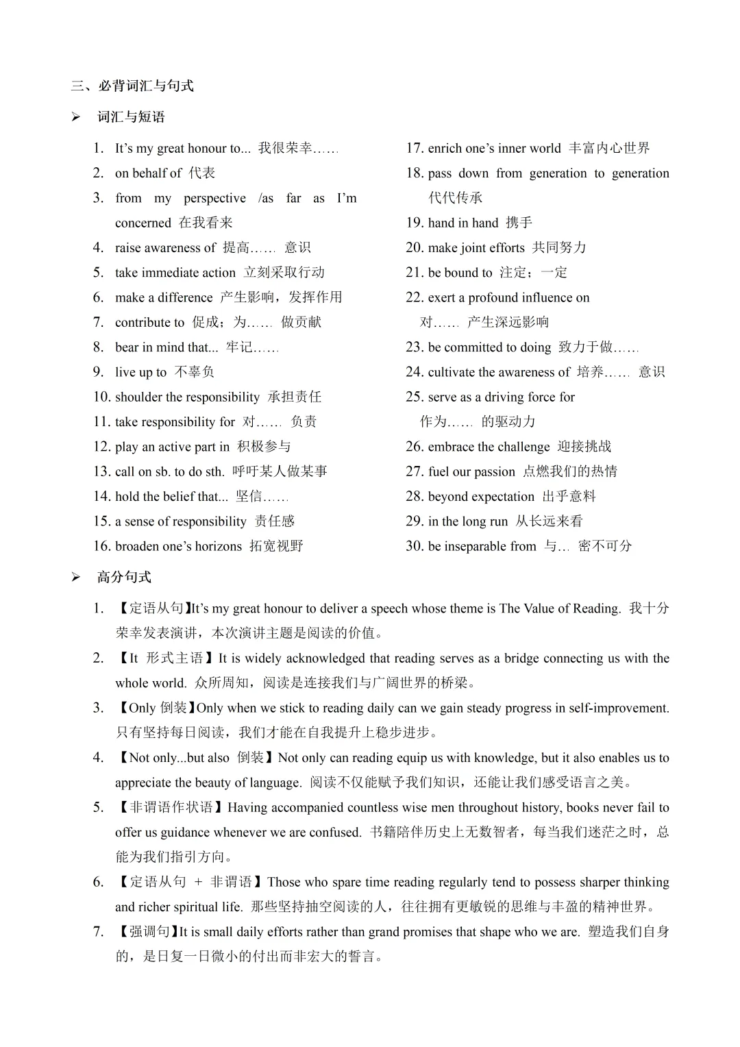 高考英语应用文写作之演讲稿-第22张图片-四季读书网