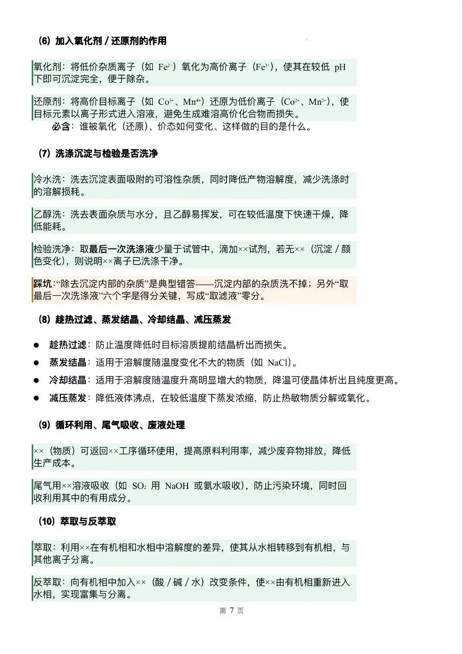 高考化学工艺流程题·五年高频考点与规范作答手册(可下载)-第9张图片-四季读书网 高考化学工艺流程题·五年高频考点与规范作答手册(可下载)-第9张图片-四季读书网