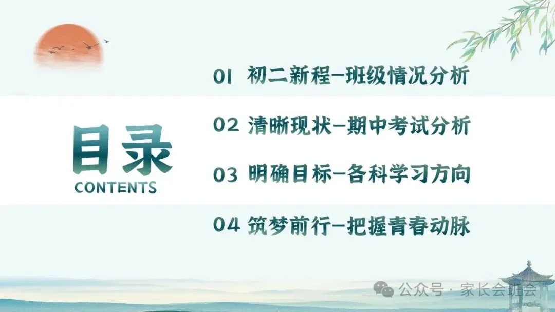 初二(八年级)上期中家长会ppt:初二新程, 筑梦前行.(含发言稿)-第2张图片-四季读书网