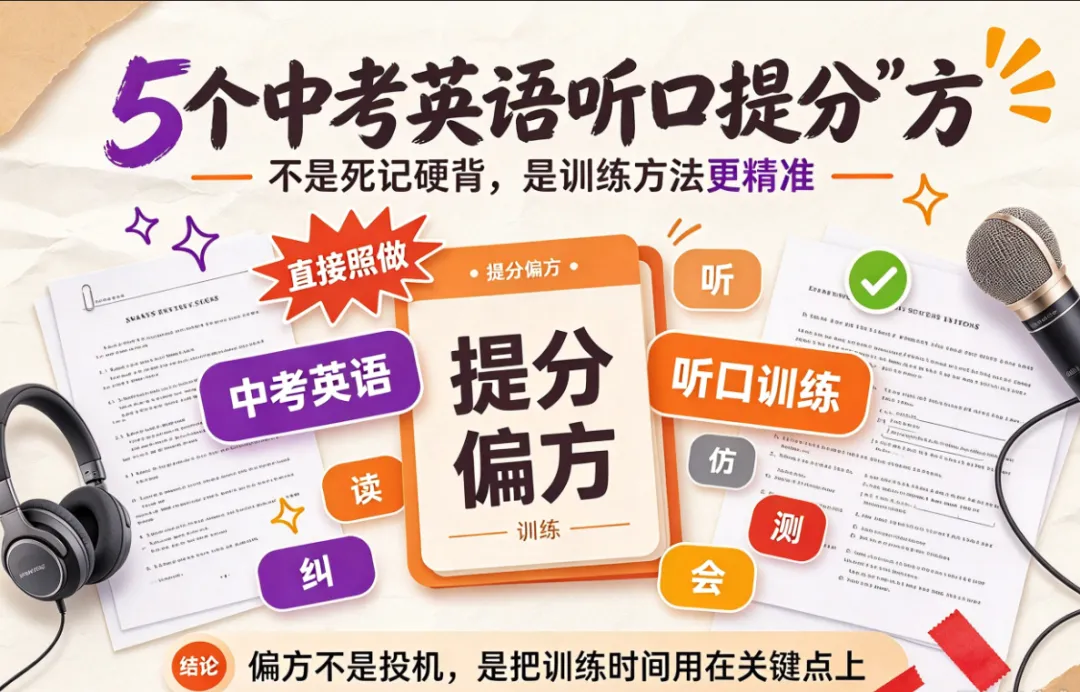 家长圈流传的5个中考英语听口提分"偏方",4个都是坑:我逐个验证了一遍-第1张图片-四季读书网 家长圈流传的5个中考英语听口提分"偏方",4个都是坑:我逐个验证了一遍-第1张图片-四季读书网
