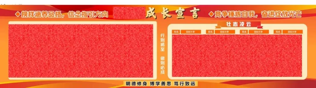 高考目标墙模版-第10张图片-四季读书网