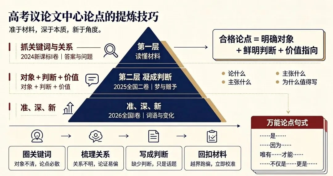 高考议论文中心论点的提炼技巧——以2024~2026年高考真题为例-第1张图片-四季读书网