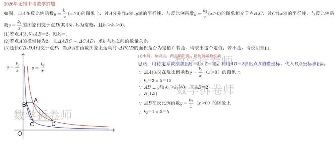 2026年无锡中考数学27题(函数大题)计算量太大-第2张图片-四季读书网 2026年无锡中考数学27题(函数大题)计算量太大-第2张图片-四季读书网