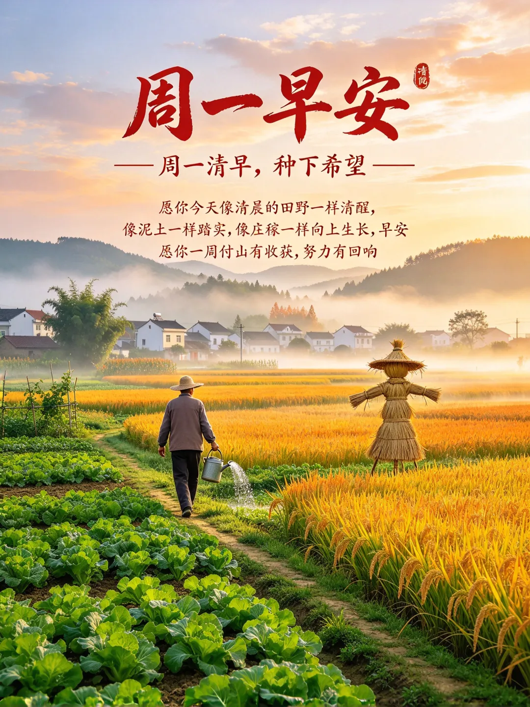 【周一早安】农历九月初三,最新“周一愉快”早上好问候图片-第7张图片-四季读书网