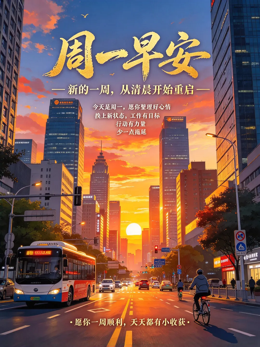 【周一早安】农历九月初三,最新“周一愉快”早上好问候图片-第11张图片-四季读书网