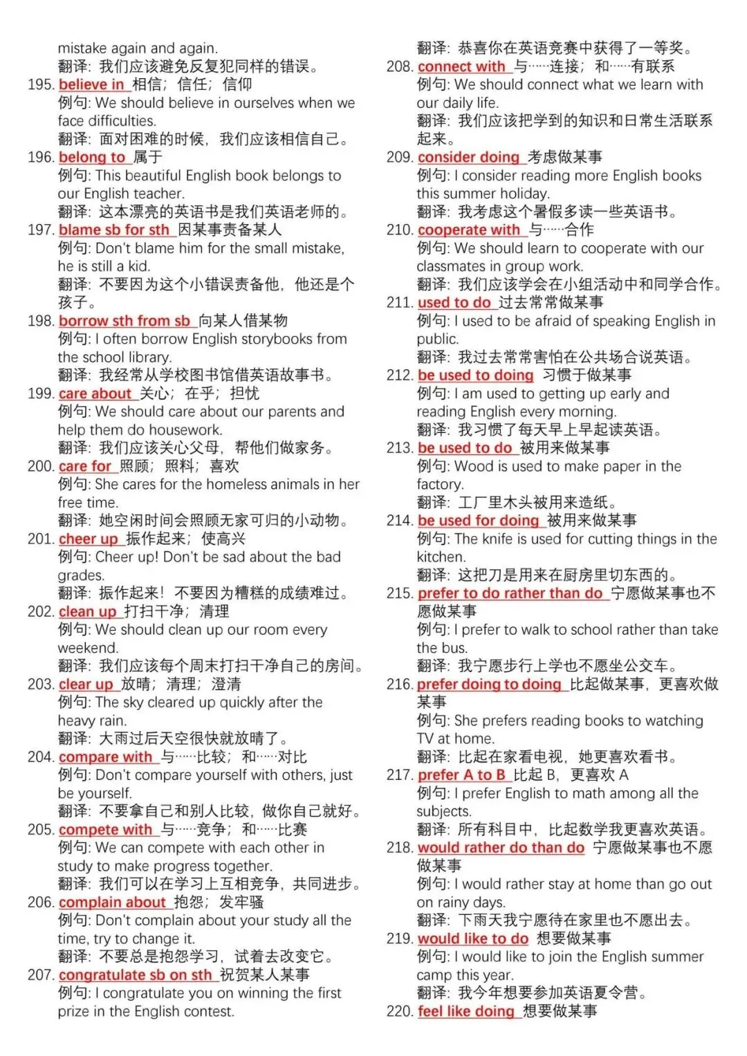 【建议收藏】新版中考英语700个核心动词总结,可分享可打印!-第8张图片-四季读书网