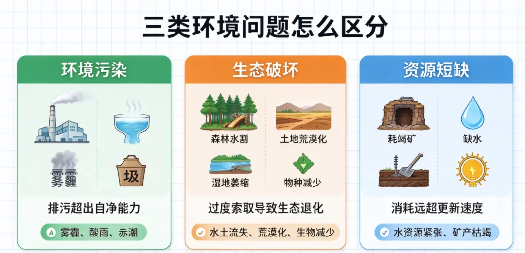 高考地理(选修三)必考知识点|环境问题及其危害知识点总结-第2张图片-四季读书网 高考地理(选修三)必考知识点|环境问题及其危害知识点总结-第2张图片-四季读书网