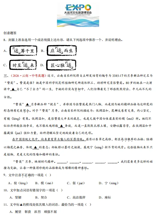 2026年中考语文“真题”分项汇编,全国通用版,备战2027中考,一定要练!-第9张图片-四季读书网 2026年中考语文“真题”分项汇编,全国通用版,备战2027中考,一定要练!-第9张图片-四季读书网