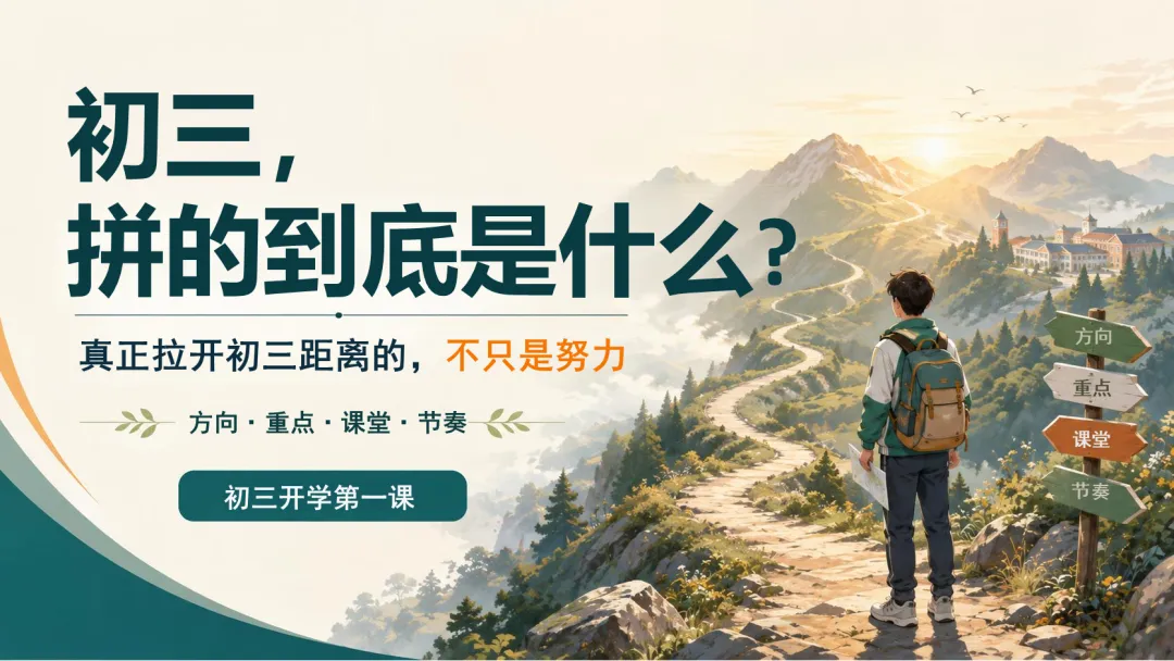 初三开学第一课PPT——初三,拼的到底是什么?-第3张图片-四季读书网