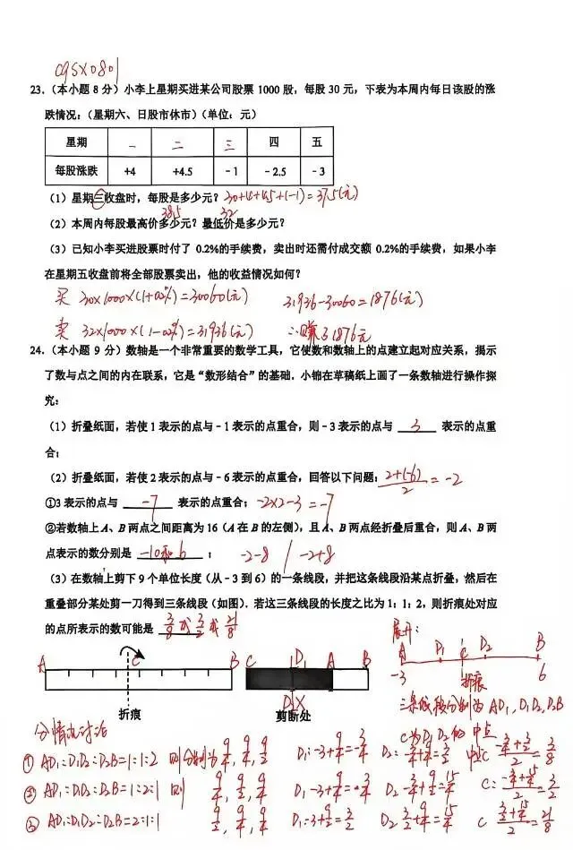 海教园南开学校七年级月考试卷解析-第4张图片-四季读书网