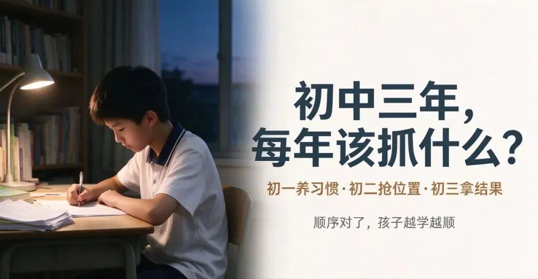 初一盯成绩、初二瞎焦虑、初三才查政策:初中三年,90%的家长顺序搞反了-第1张图片-四季读书网