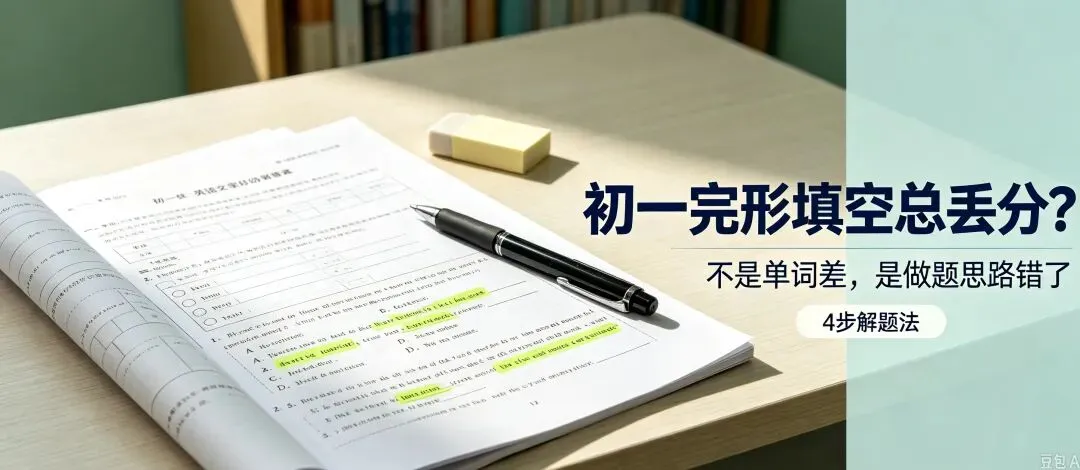 初一完形填空总丢分?不是单词差,是做题思路错了(附学生真实逆袭故事)-第1张图片-四季读书网