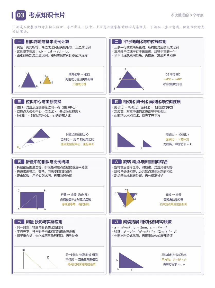 初三上数学期中特别专题:相似三角形专题-第28张图片-四季读书网 初三上数学期中特别专题:相似三角形专题-第28张图片-四季读书网
