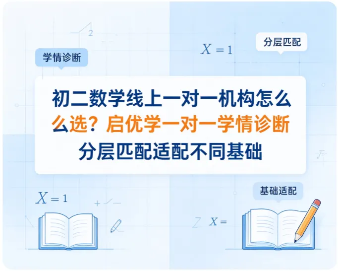 初二数学线上一对一机构怎么选?启优学一对一学情诊断分层匹配适配不同基础-第1张图片-四季读书网 初二数学线上一对一机构怎么选?启优学一对一学情诊断分层匹配适配不同基础-第1张图片-四季读书网