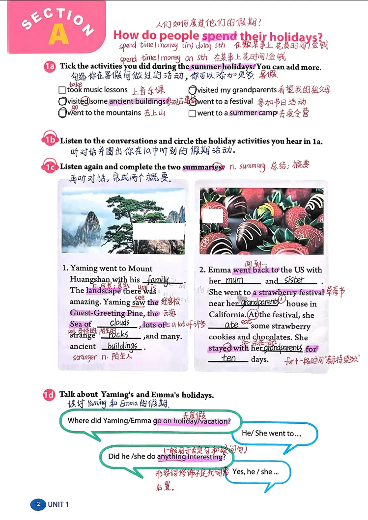 初二英语 8 大单元考点清单|手写笔记-第10张图片-四季读书网