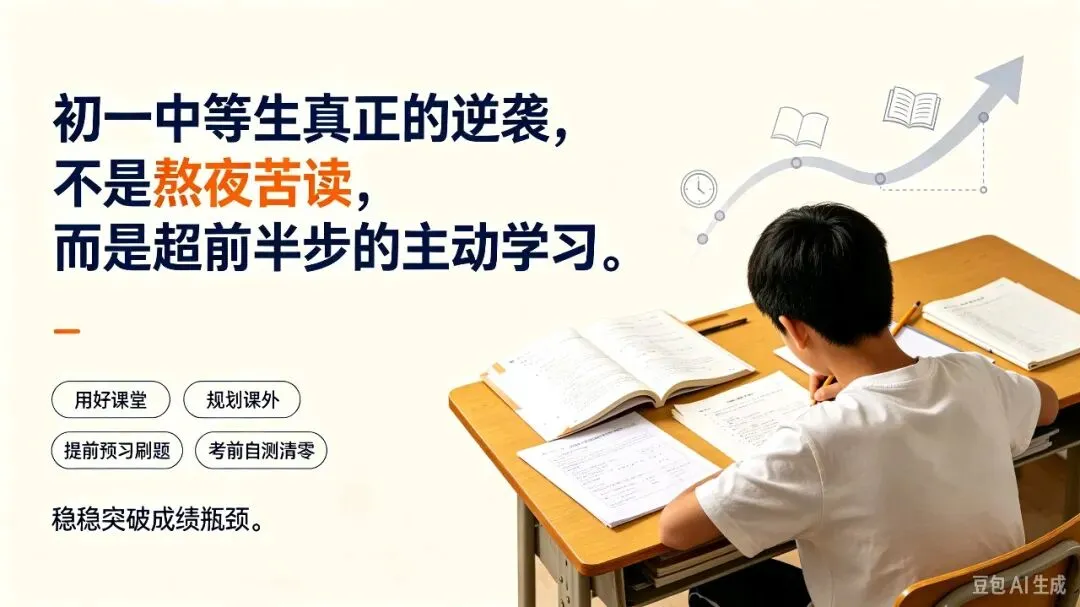 初一中等生“超前半步”逆袭方案:真正拉开差距的,是主动学习-第1张图片-四季读书网