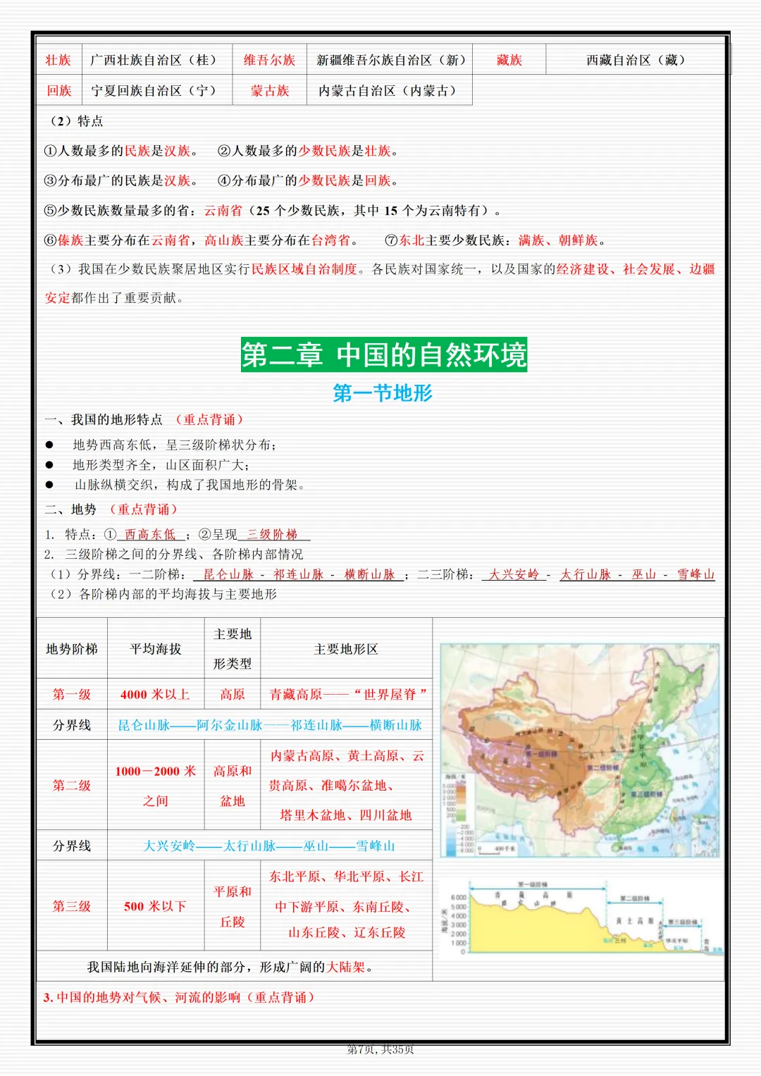 初二2026新【八上地理】必背考点重点知识点梳理汇总(完整版可打印)-第9张图片-四季读书网