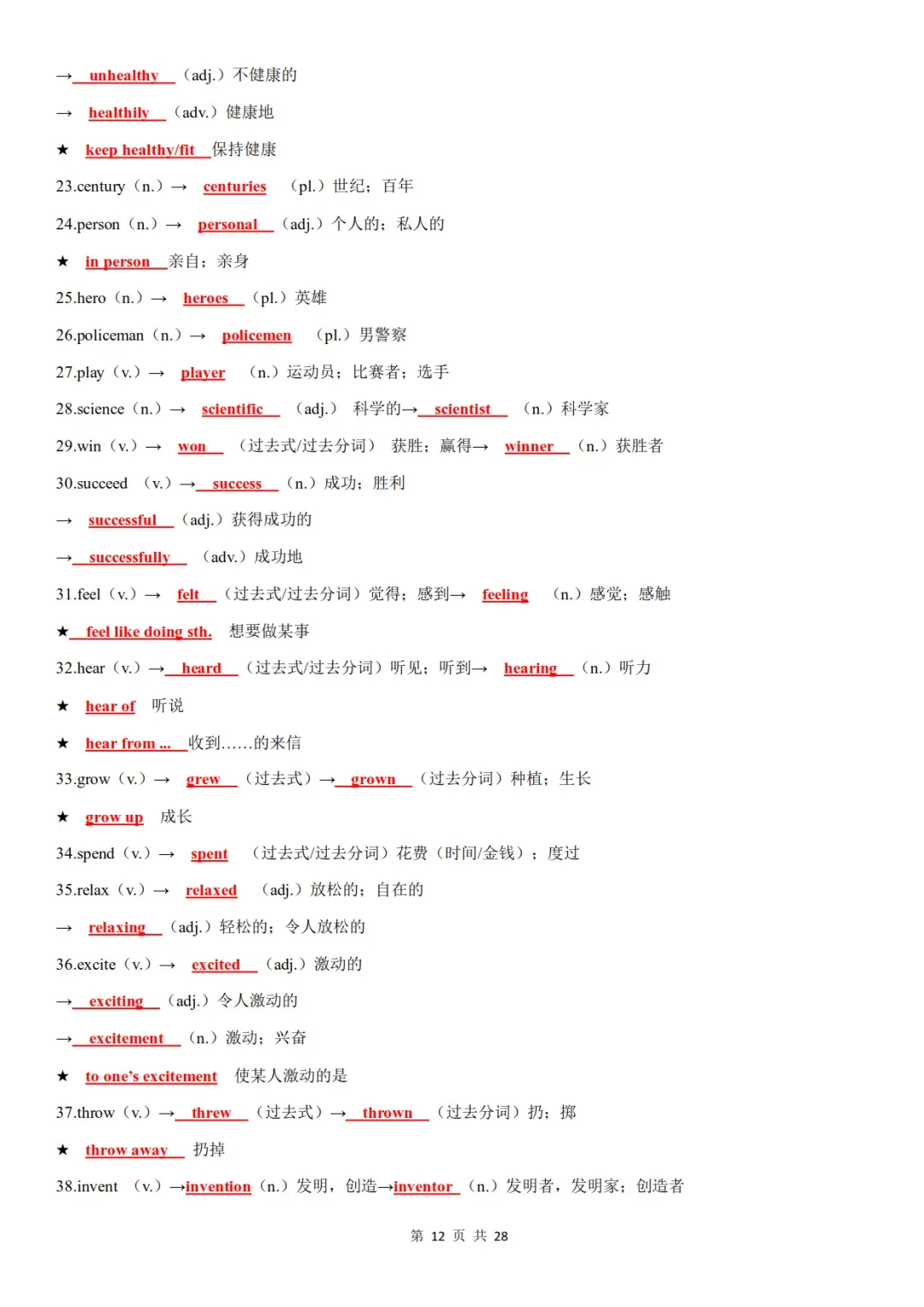 中考英语失分重灾区:词性转换,别再死背原形-第13张图片-四季读书网 中考英语失分重灾区:词性转换,别再死背原形-第13张图片-四季读书网