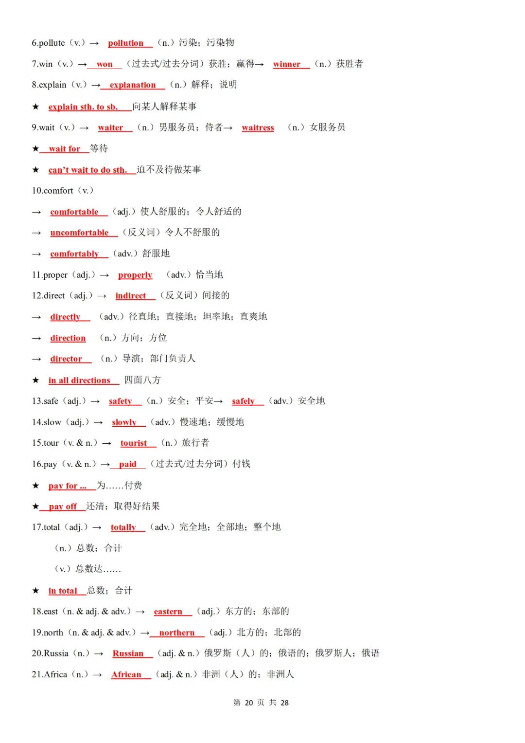 中考英语失分重灾区:词性转换,别再死背原形-第21张图片-四季读书网 中考英语失分重灾区:词性转换,别再死背原形-第21张图片-四季读书网