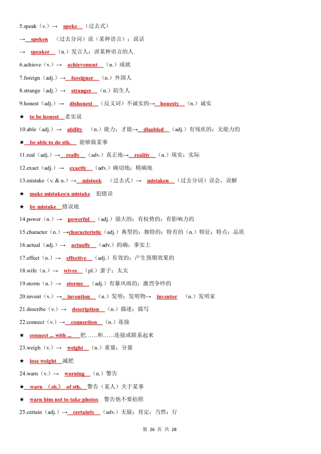 中考英语失分重灾区:词性转换,别再死背原形-第27张图片-四季读书网 中考英语失分重灾区:词性转换,别再死背原形-第27张图片-四季读书网