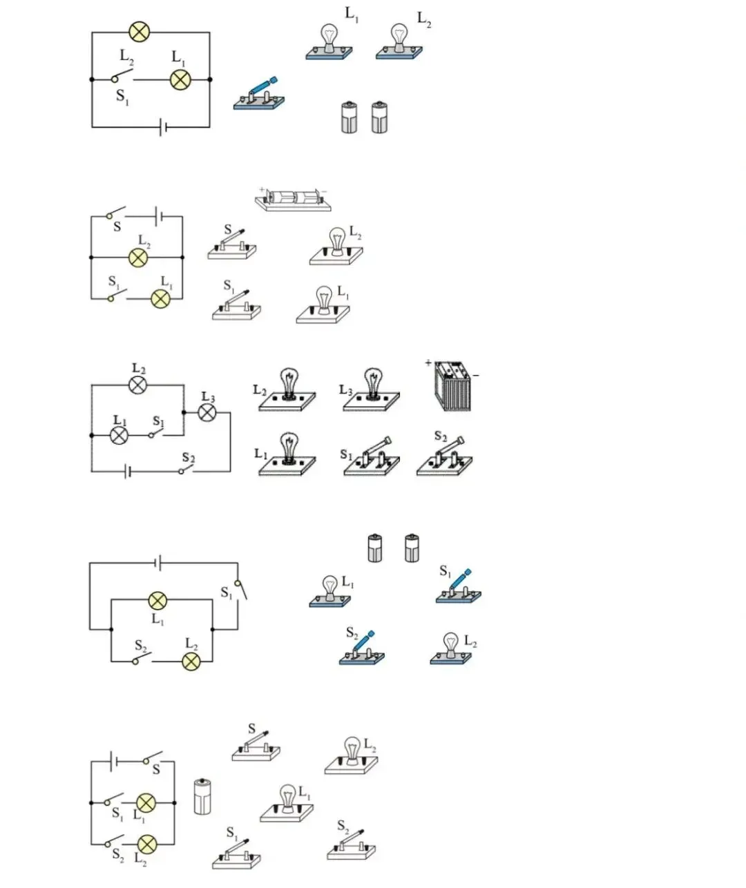 初三电学重难点:电路图与实物图的互画,打印下来,自己练!-第8张图片-四季读书网