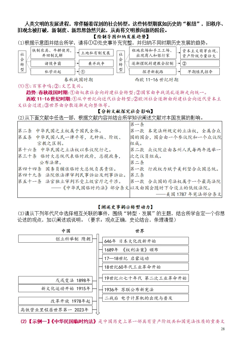 中考历史:革命改革与社会转型-第6张图片-四季读书网