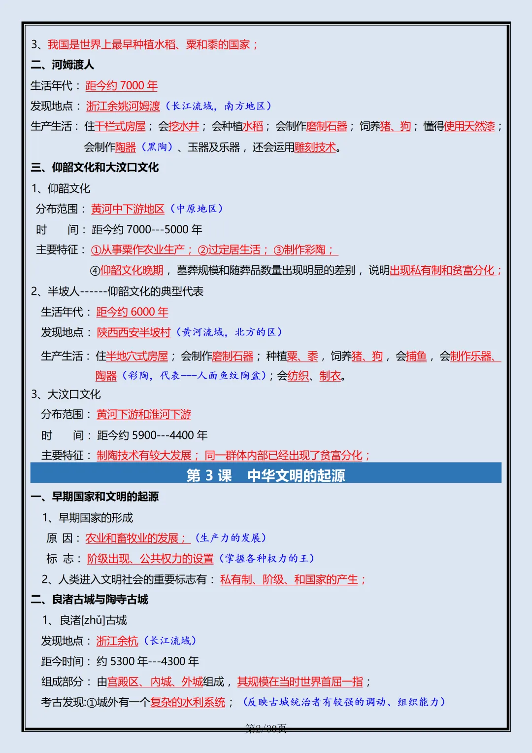 【初一】2026新版七年级上册历史全册复习重点知识点总结,完整版可打印-第4张图片-四季读书网 【初一】2026新版七年级上册历史全册复习重点知识点总结,完整版可打印-第4张图片-四季读书网