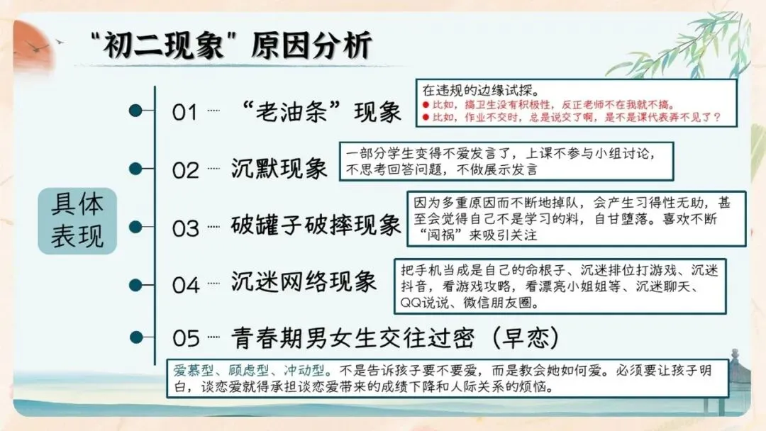 初二期中家长会PPT现成!这份70页《初二新程 筑梦前行》,从＂现象＂三大分水岭、假努力九条到地生会考备考一次讲透,班主任直接用-第16张图片-四季读书网