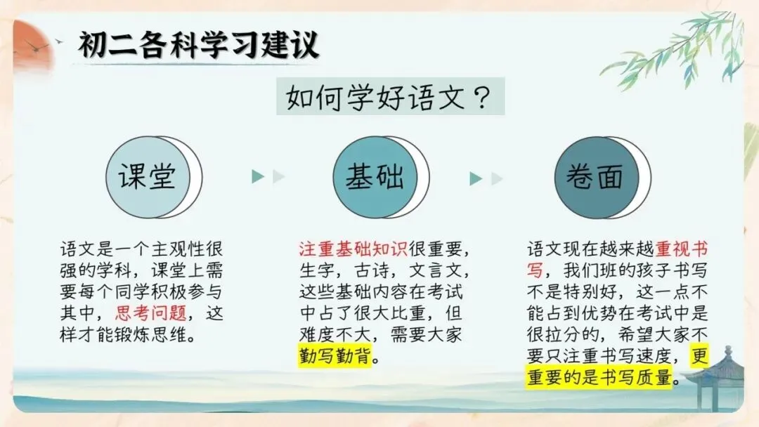 初二期中家长会PPT现成!这份70页《初二新程 筑梦前行》,从＂现象＂三大分水岭、假努力九条到地生会考备考一次讲透,班主任直接用-第43张图片-四季读书网