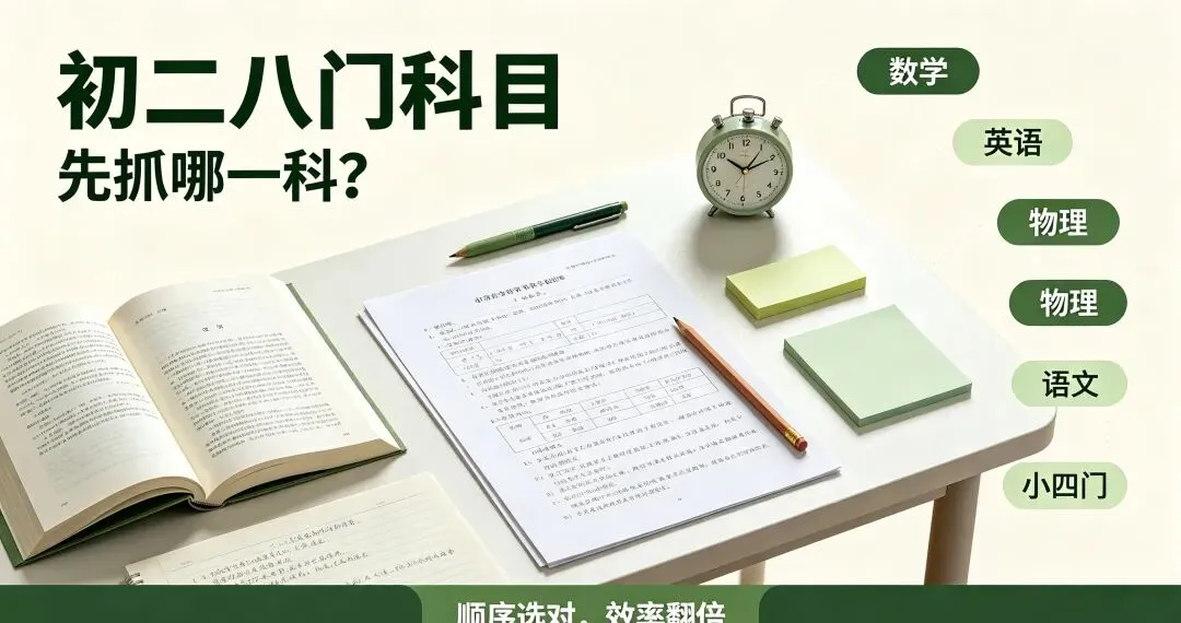 初二八门科目,优先抓哪一科?顺序选不对,努力全白费-第1张图片-四季读书网