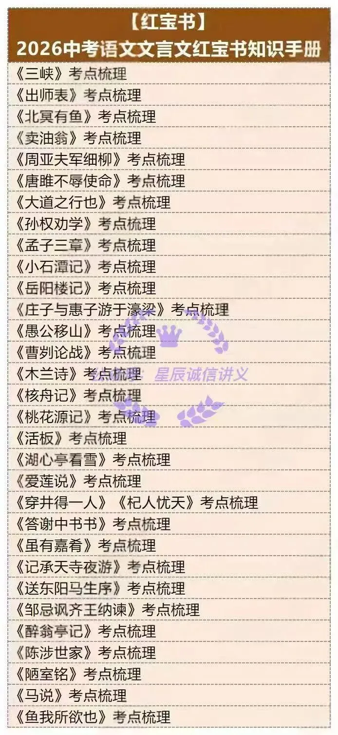 2026中考语文文言文资料大全-第3张图片-四季读书网