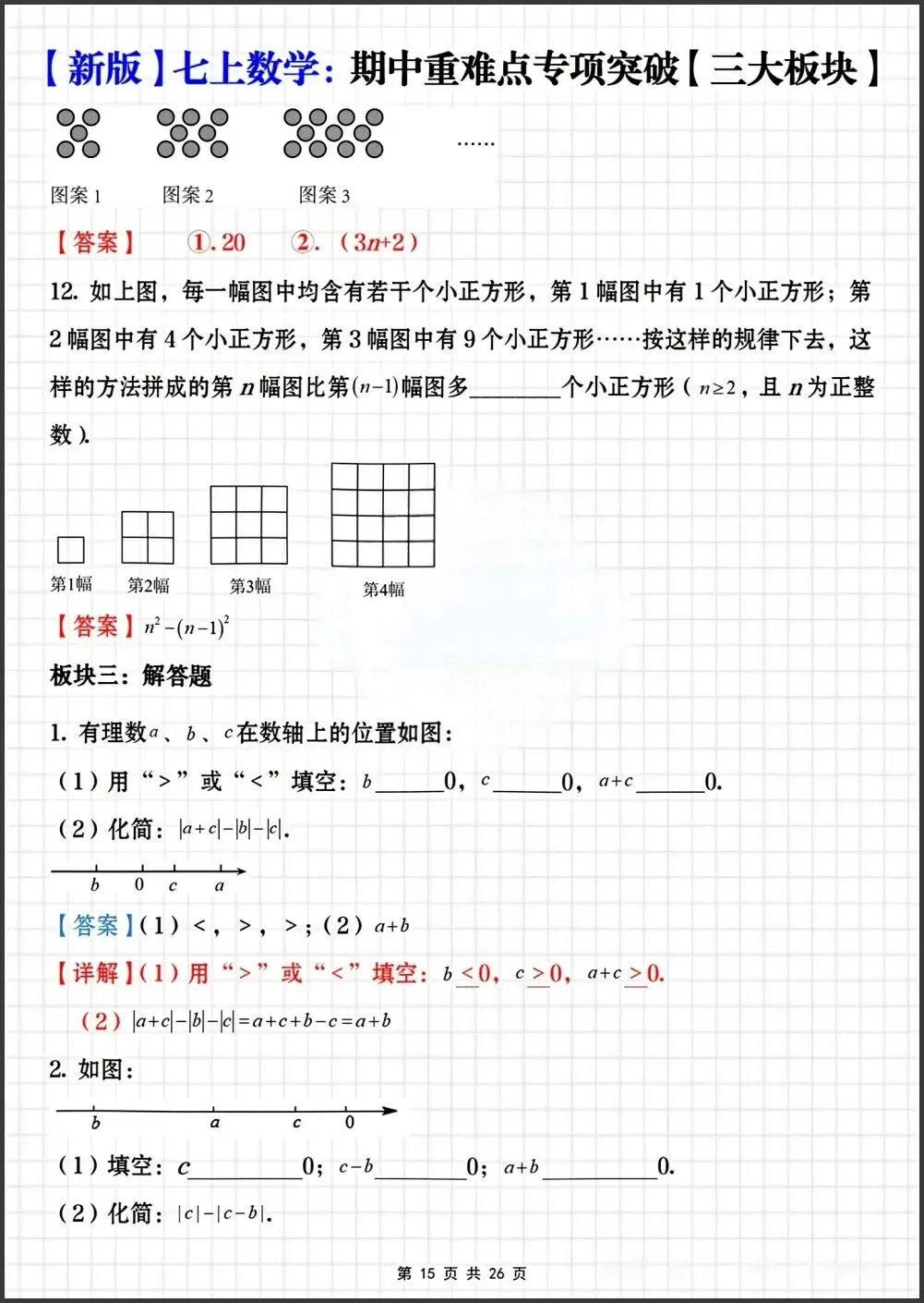 初一新教材七上数学期中重难点专项突破练习【三大板块】电子打印版!(2026 新)-第11张图片-四季读书网 初一新教材七上数学期中重难点专项突破练习【三大板块】电子打印版!(2026 新)-第11张图片-四季读书网