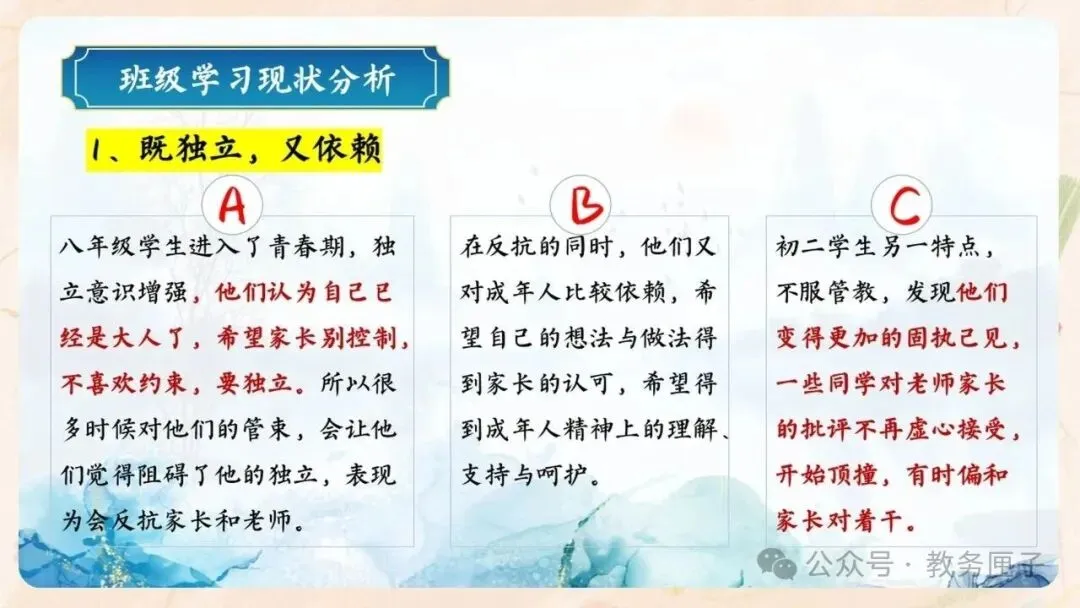 初二期中家长会PPT现成!这份45页《潜心砺剑 静水流深》,从"现象"三大矛盾到地生会考备考、家长六条陪伴建议一次讲透-第23张图片-四季读书网 初二期中家长会PPT现成!这份45页《潜心砺剑 静水流深》,从"现象"三大矛盾到地生会考备考、家长六条陪伴建议一次讲透-第23张图片-四季读书网