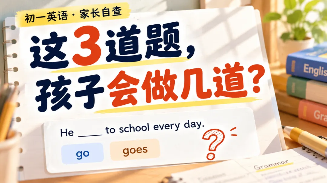 初一英语这3道题,孩子会做几道?-第1张图片-四季读书网 初一英语这3道题,孩子会做几道?-第1张图片-四季读书网