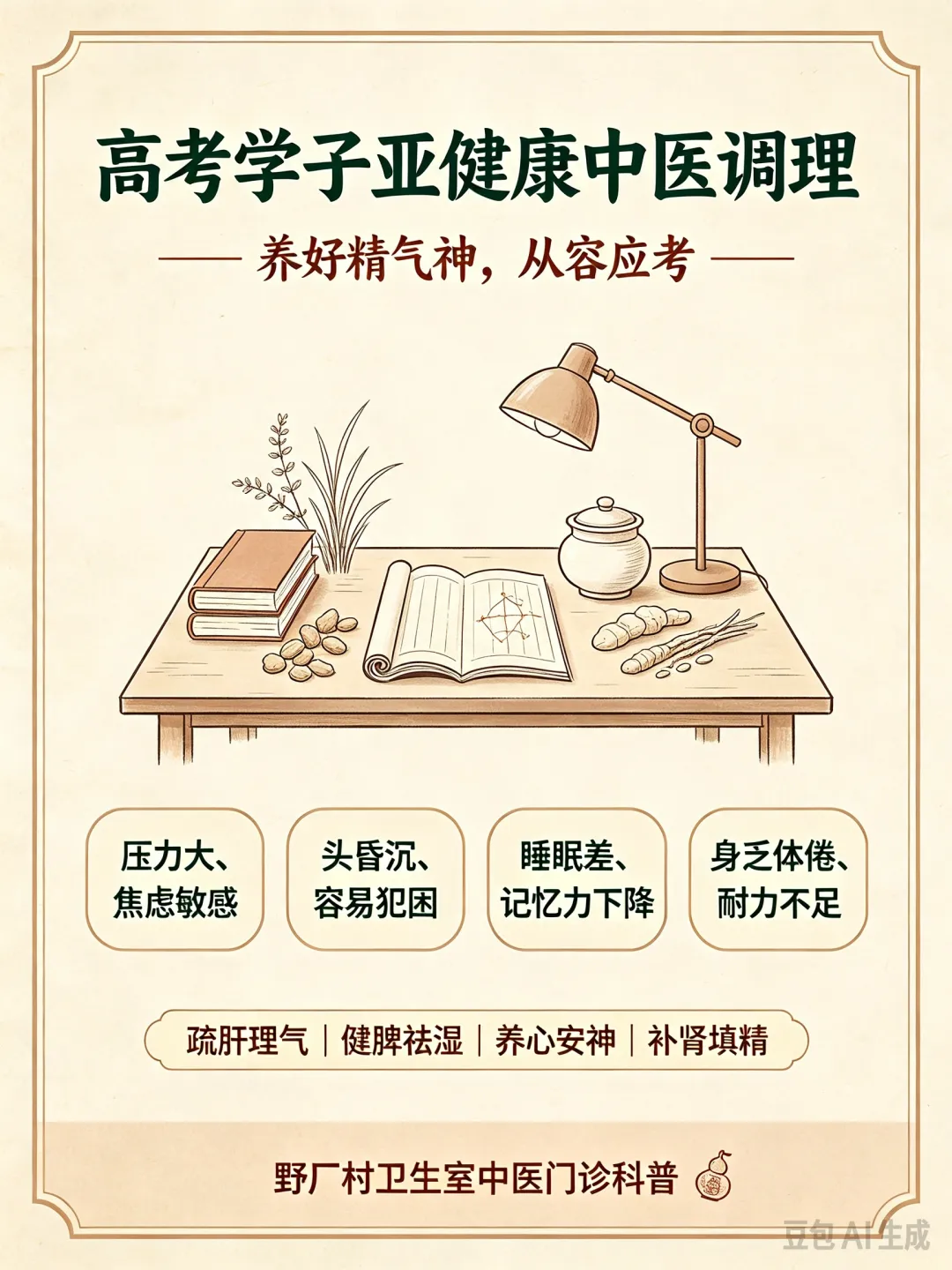 高考学子亚健康中医调理:养好精气神,从容应考超常发挥-第1张图片-四季读书网