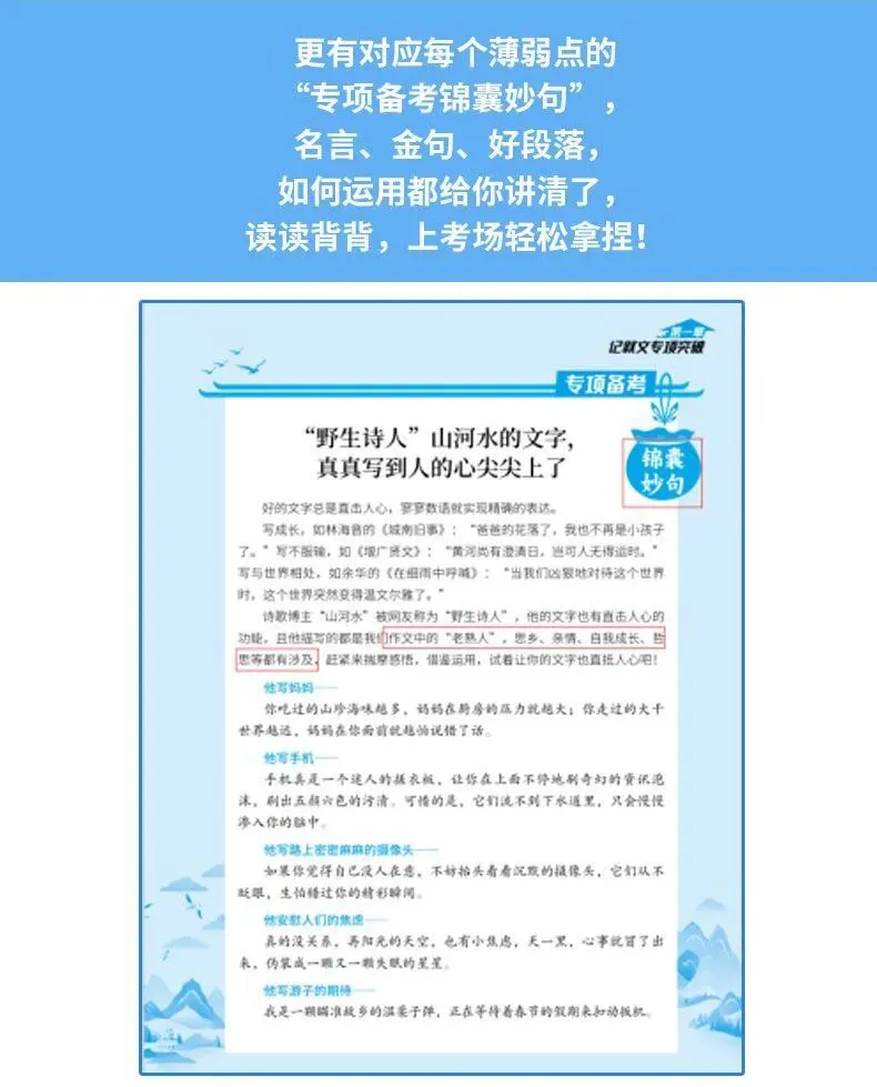 意林-中考/高考作文《考前49天专项突破·晋级提分》三大热考文体,18篇范文升级示范,在短时间内抓好重点!直指阅卷者爱扣分的作文文体-第117张图片-四季读书网