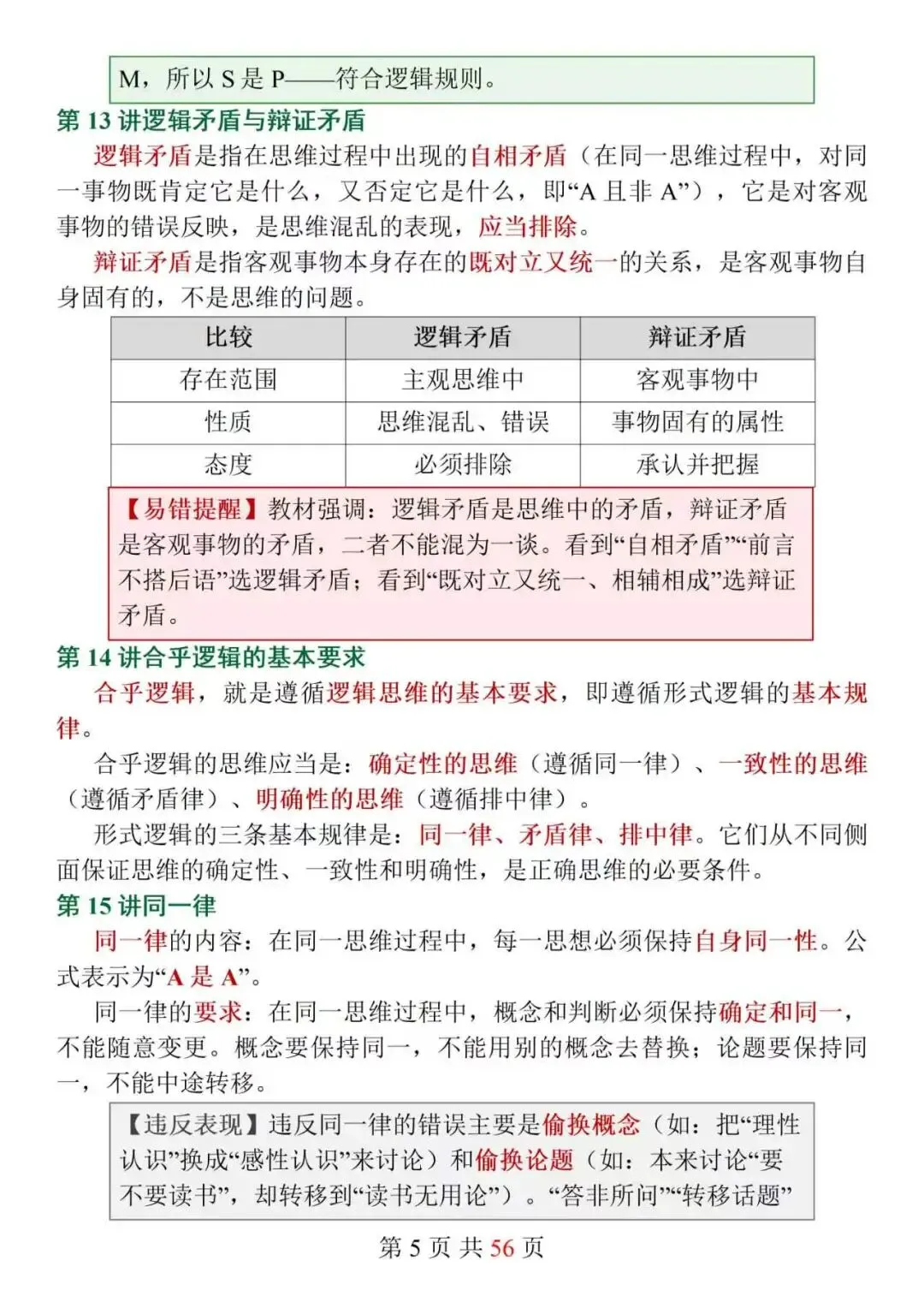 新高考政治选必3《逻辑与思维》152个核心知识点精讲,搞定思维特征难点,选择题不再踩坑!-第5张图片-四季读书网