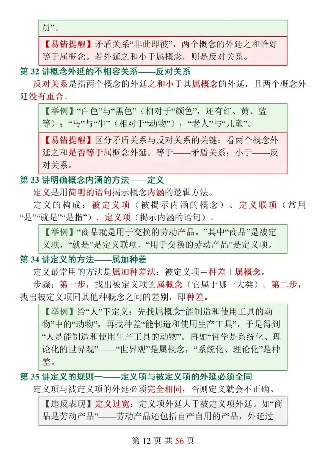 新高考政治选必3《逻辑与思维》152个核心知识点精讲,搞定思维特征难点,选择题不再踩坑!-第12张图片-四季读书网