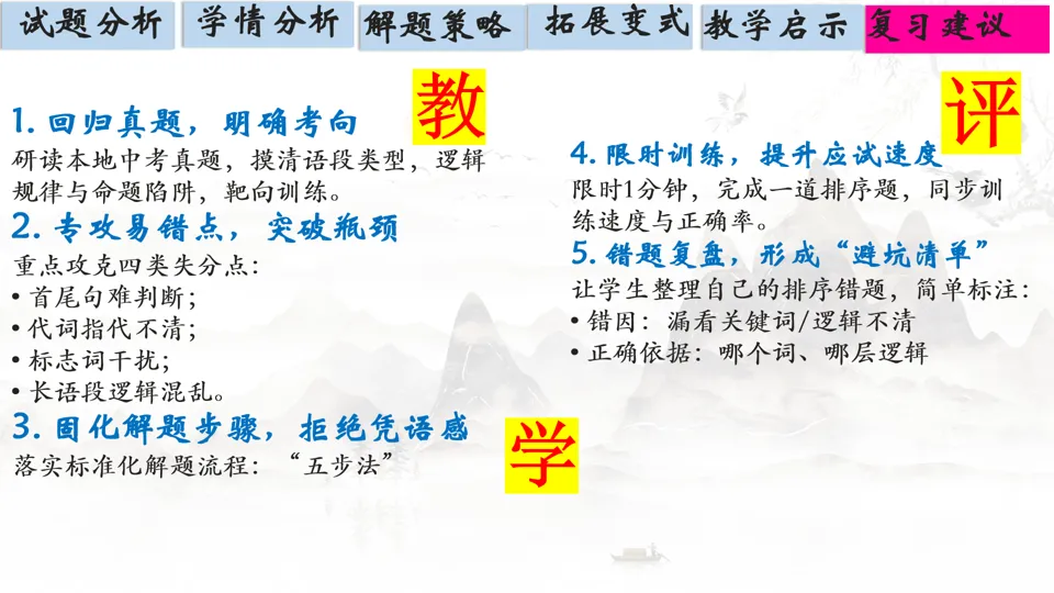 情境-任务教学||第103期 聚焦中考句子排序,以定御变循理育人——云南省学科带头人付有萍工作室张艺小组句子排序专题说题成果展示-第31张图片-四季读书网 情境-任务教学||第103期 聚焦中考句子排序,以定御变循理育人——云南省学科带头人付有萍工作室张艺小组句子排序专题说题成果展示-第31张图片-四季读书网