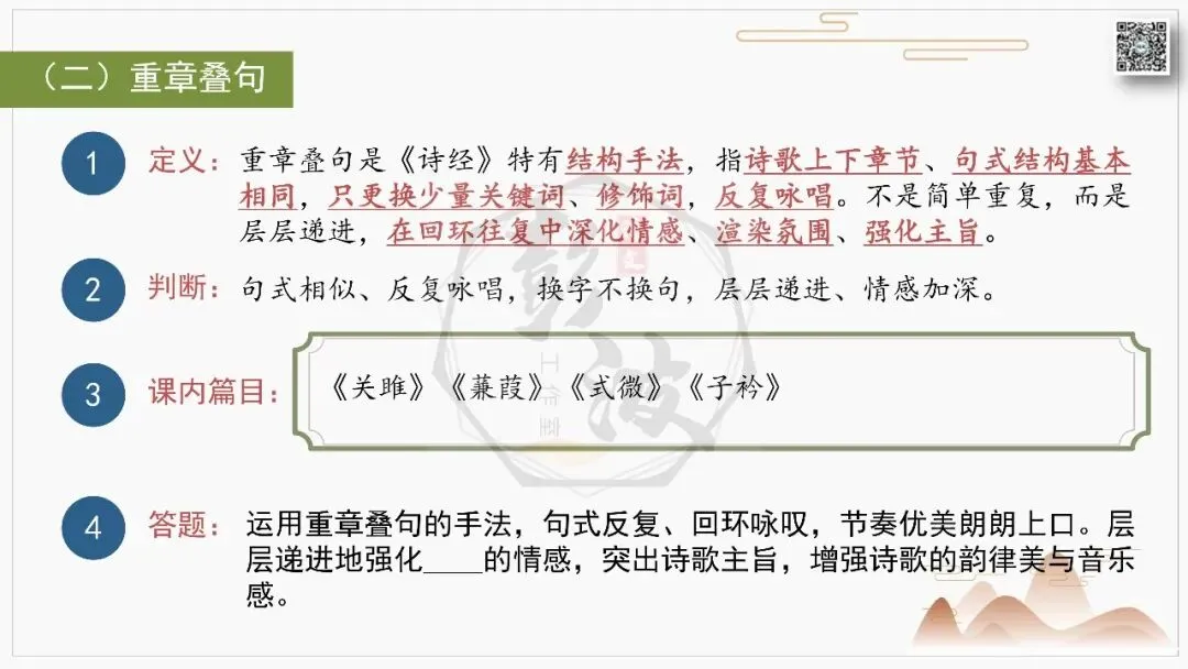 【中考古诗词复习-课件】29-写作手法-06诗经类写法(3元)-第11张图片-四季读书网