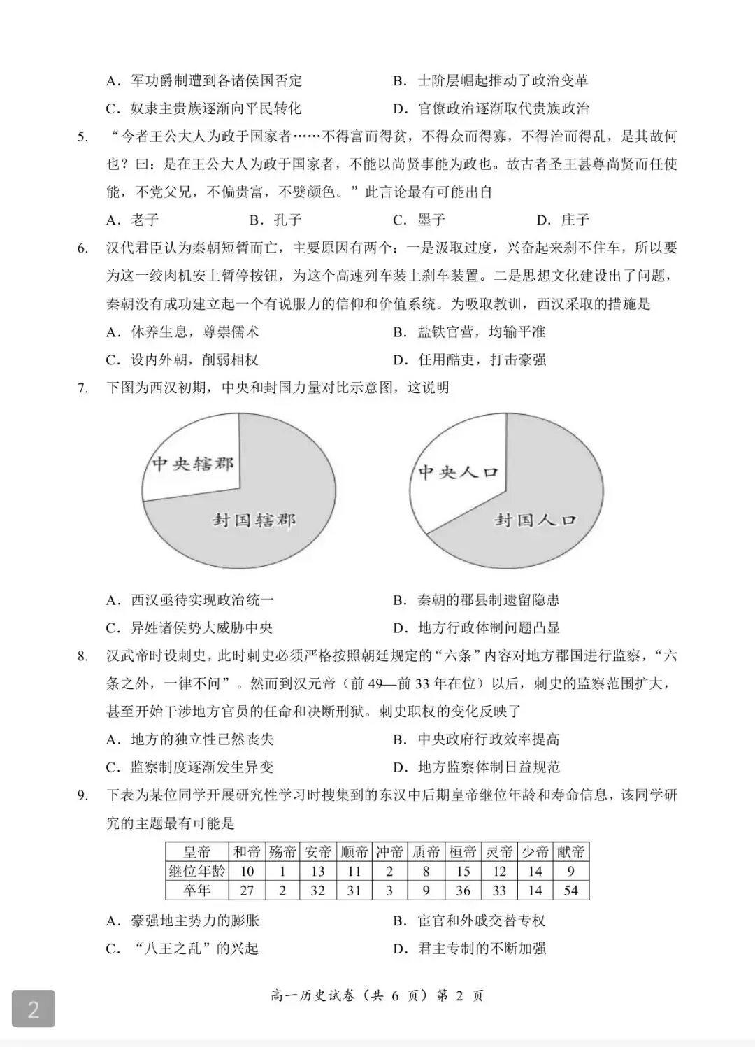 高一上历史期中考试真题【含解析】-第4张图片-四季读书网 高一上历史期中考试真题【含解析】-第4张图片-四季读书网
