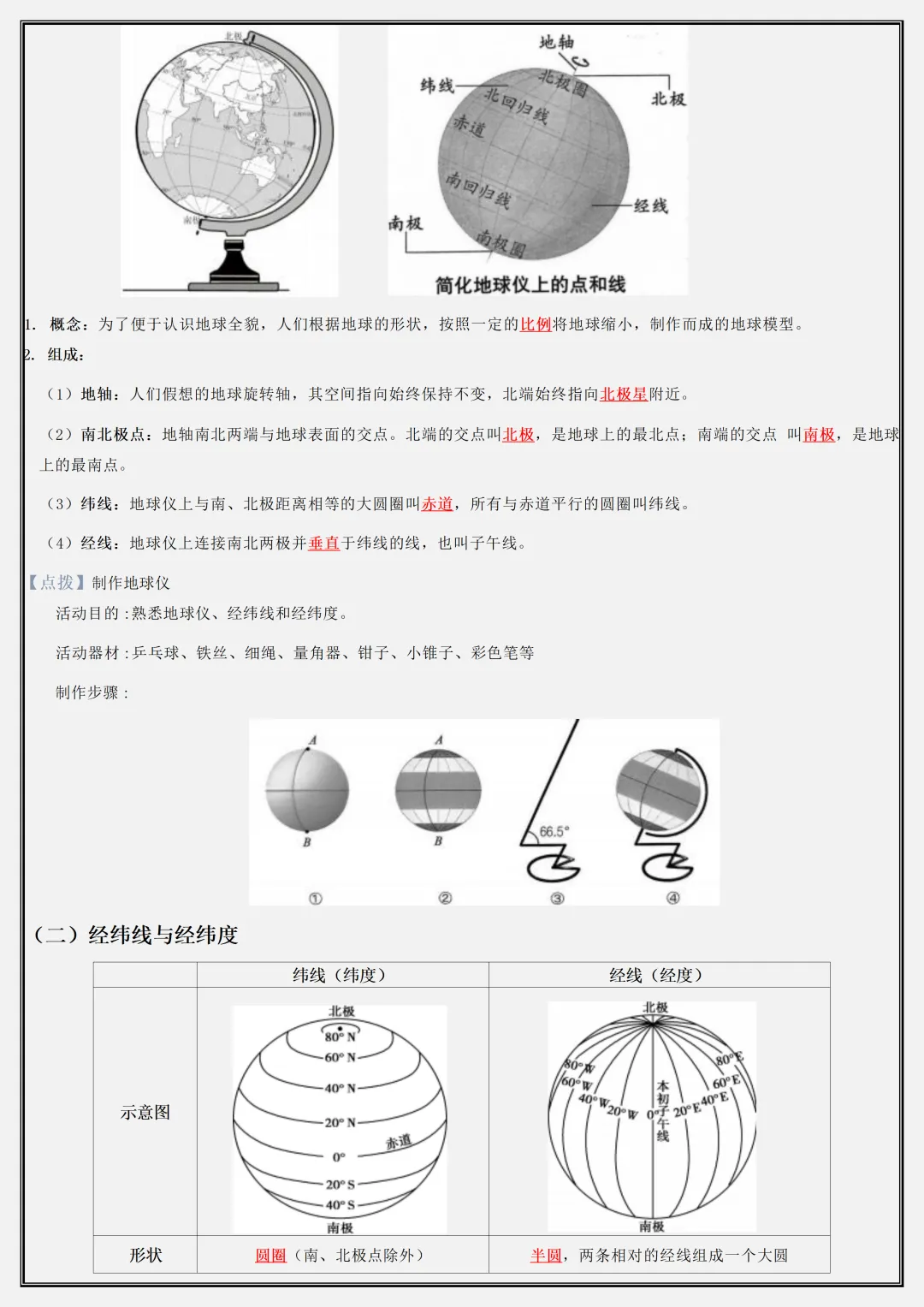 【初一】新版七年级上册地理粤人版全册重点知识点背诵清单,完整版可打印(2026)-第2张图片-四季读书网 【初一】新版七年级上册地理粤人版全册重点知识点背诵清单,完整版可打印(2026)-第2张图片-四季读书网
