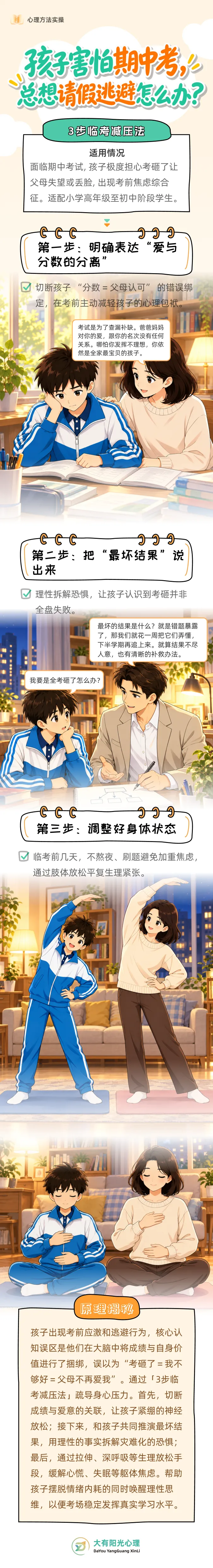 孩子害怕期中考,总想请假逃避怎么办?-第1张图片-四季读书网