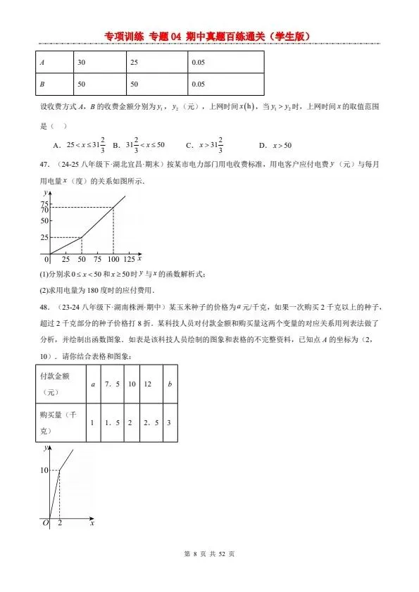 26秋八年级上册沪科版数学期中真题百练通关专题训练 含答案 F2407-第7张图片-四季读书网 26秋八年级上册沪科版数学期中真题百练通关专题训练 含答案 F2407-第7张图片-四季读书网
