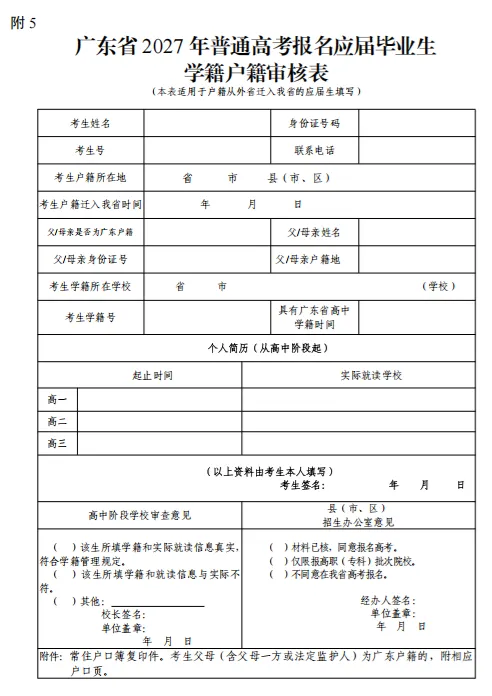 2027年广东高考特殊考生报名材料办理与审核(外省户籍迁入+残疾人考生)-第4张图片-四季读书网 2027年广东高考特殊考生报名材料办理与审核(外省户籍迁入+残疾人考生)-第4张图片-四季读书网