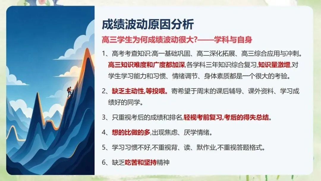 《高三上学期期中家长会:同心聚力,赢战高考》PPT课件+发言稿,电子版可编辑修改-第35张图片-四季读书网 《高三上学期期中家长会:同心聚力,赢战高考》PPT课件+发言稿,电子版可编辑修改-第35张图片-四季读书网